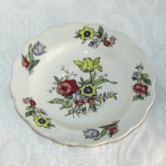 Ridgway OLD COUNTRY SPRAYS 2 Saucers Floral England Vintage Cottagecore - Picture 2 of 5